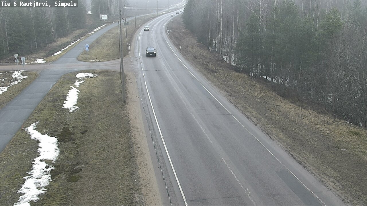 Weather Camera Image Väg 6 Rautjärvi, Simpele, Rautjärvi, Etelä-Karjala