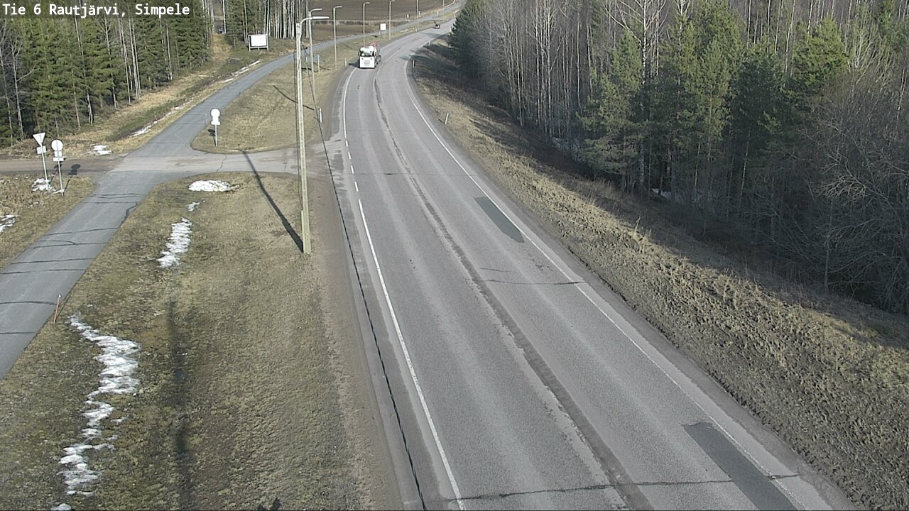 Weather Camera Image Road 6 Rautjärvi, Simpele, Rautjärvi, Etelä-Karjala