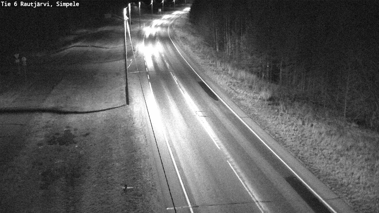 Weather Camera Image Väg 6 Rautjärvi, Simpele, Rautjärvi, Etelä-Karjala