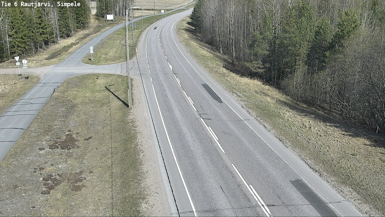 Weather Camera Image Road 6 Rautjärvi, Simpele, Rautjärvi, Etelä-Karjala