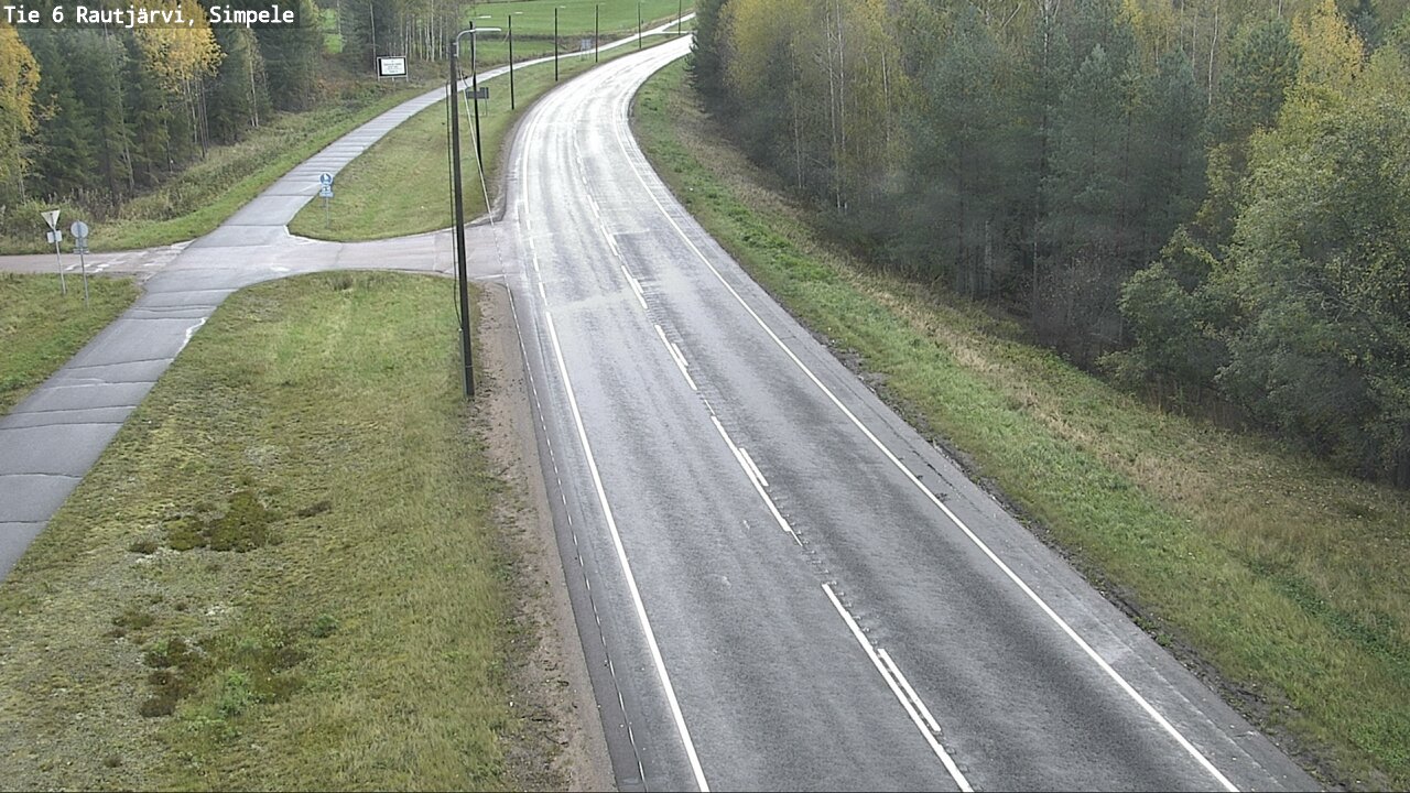 Weather Camera Image Väg 6 Rautjärvi, Simpele, Rautjärvi, Etelä-Karjala