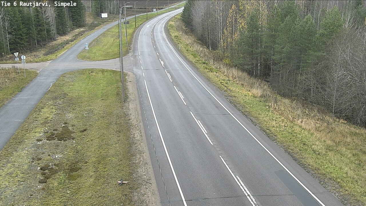 Weather Camera Image Road 6 Rautjärvi, Simpele, Rautjärvi, Etelä-Karjala