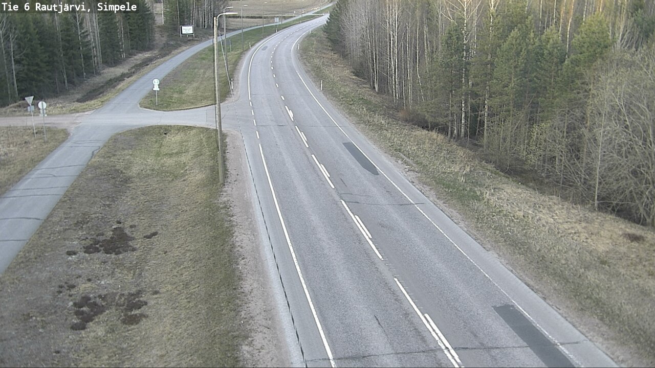 Weather Camera Image Road 6 Rautjärvi, Simpele, Rautjärvi, Etelä-Karjala