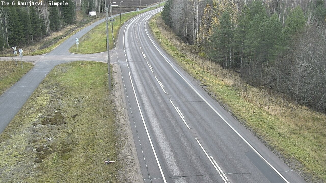 Weather Camera Image Road 6 Rautjärvi, Simpele, Rautjärvi, Etelä-Karjala