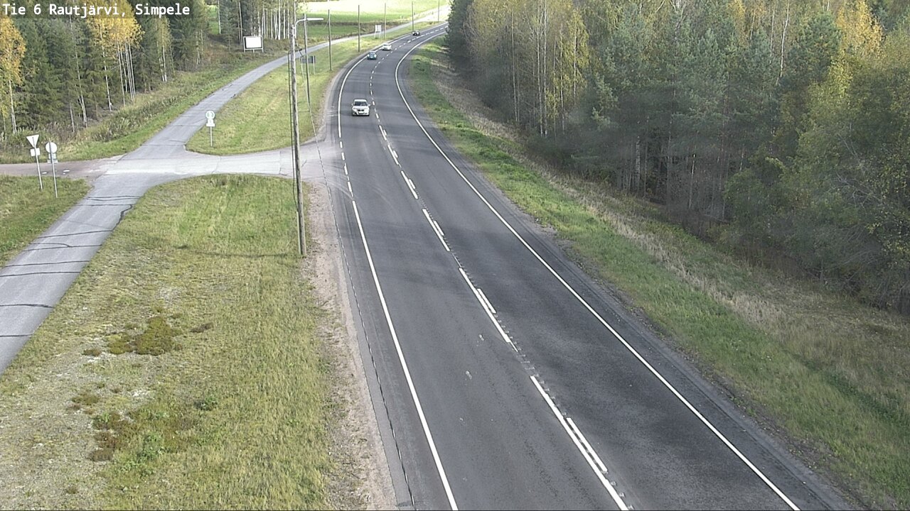 Weather Camera Image Väg 6 Rautjärvi, Simpele, Rautjärvi, Etelä-Karjala