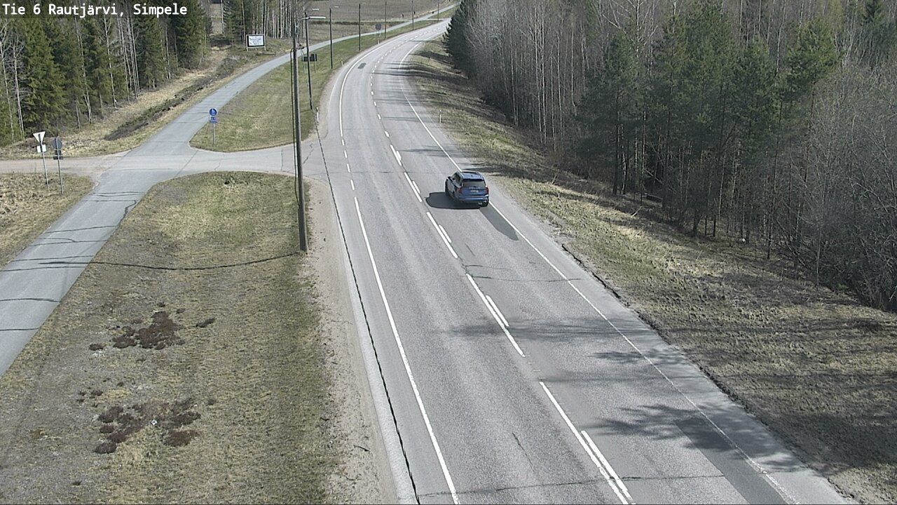Weather Camera Image Road 6 Rautjärvi, Simpele, Rautjärvi, Etelä-Karjala