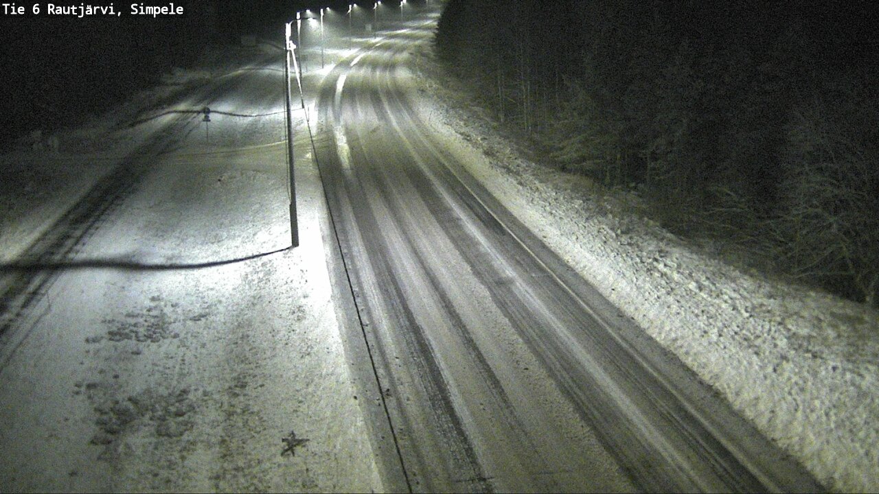 Weather Camera Image Road 6 Rautjärvi, Simpele, Rautjärvi, Etelä-Karjala
