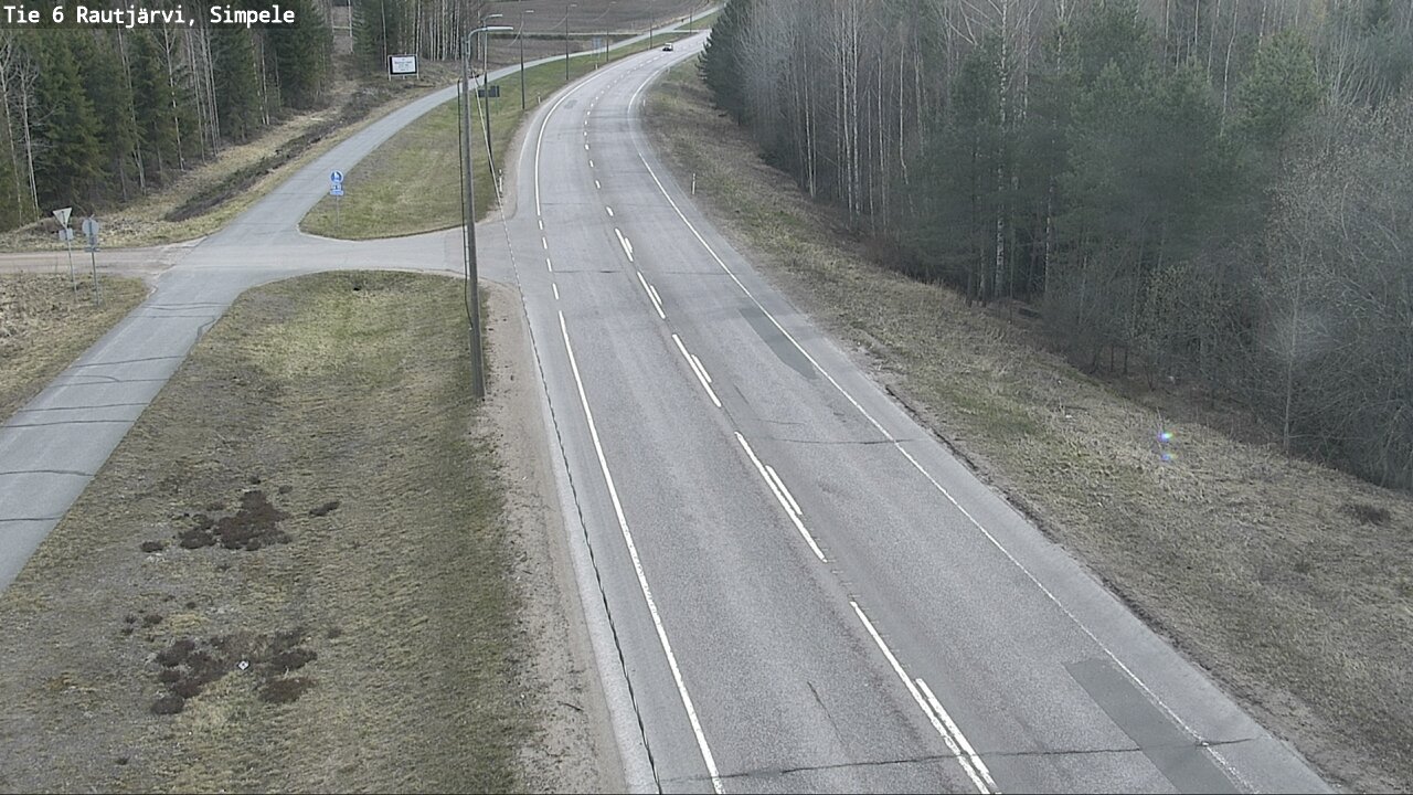 Weather Camera Image Road 6 Rautjärvi, Simpele, Rautjärvi, Etelä-Karjala