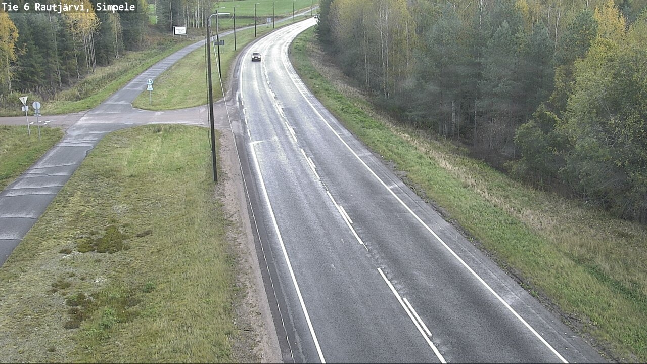 Weather Camera Image Road 6 Rautjärvi, Simpele, Rautjärvi, Etelä-Karjala