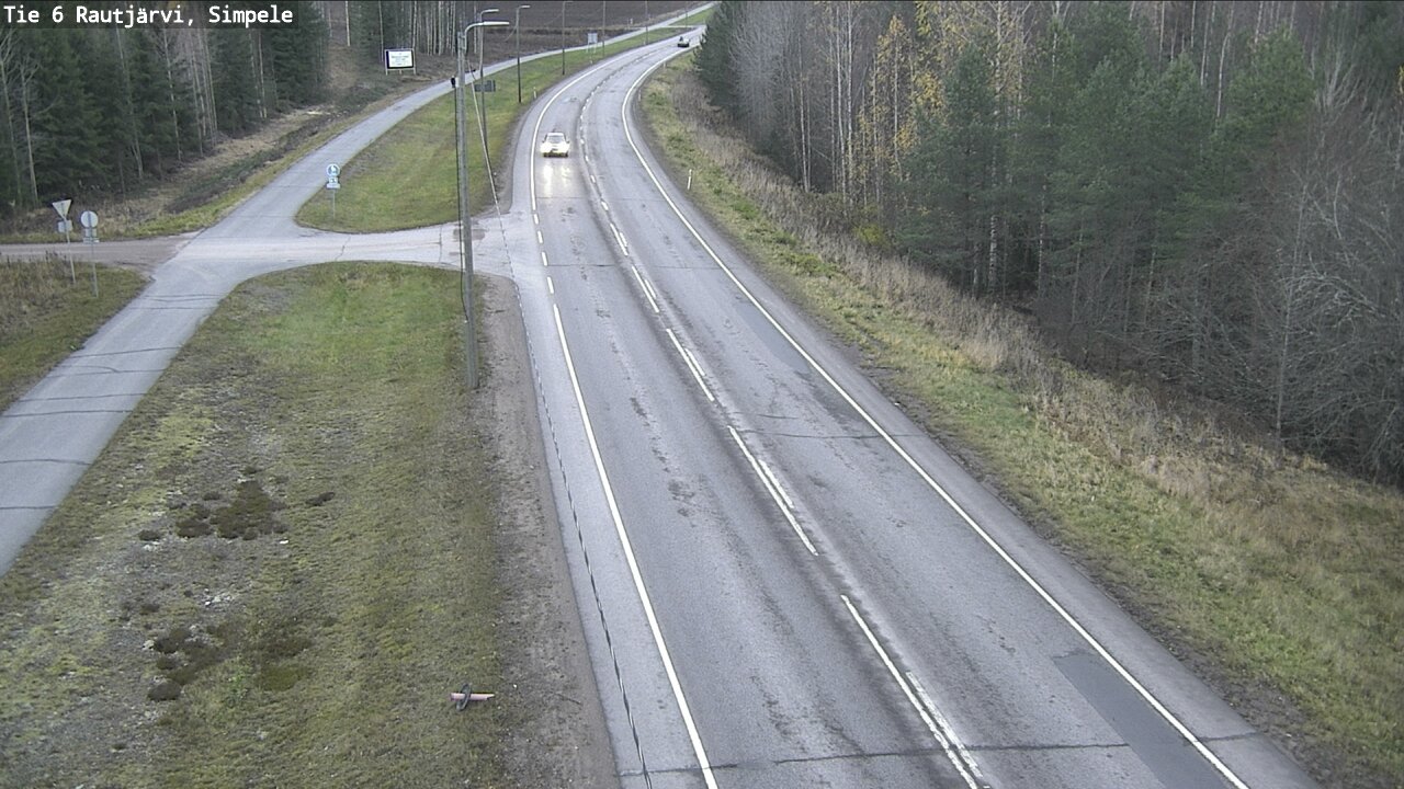 Weather Camera Image Road 6 Rautjärvi, Simpele, Rautjärvi, Etelä-Karjala