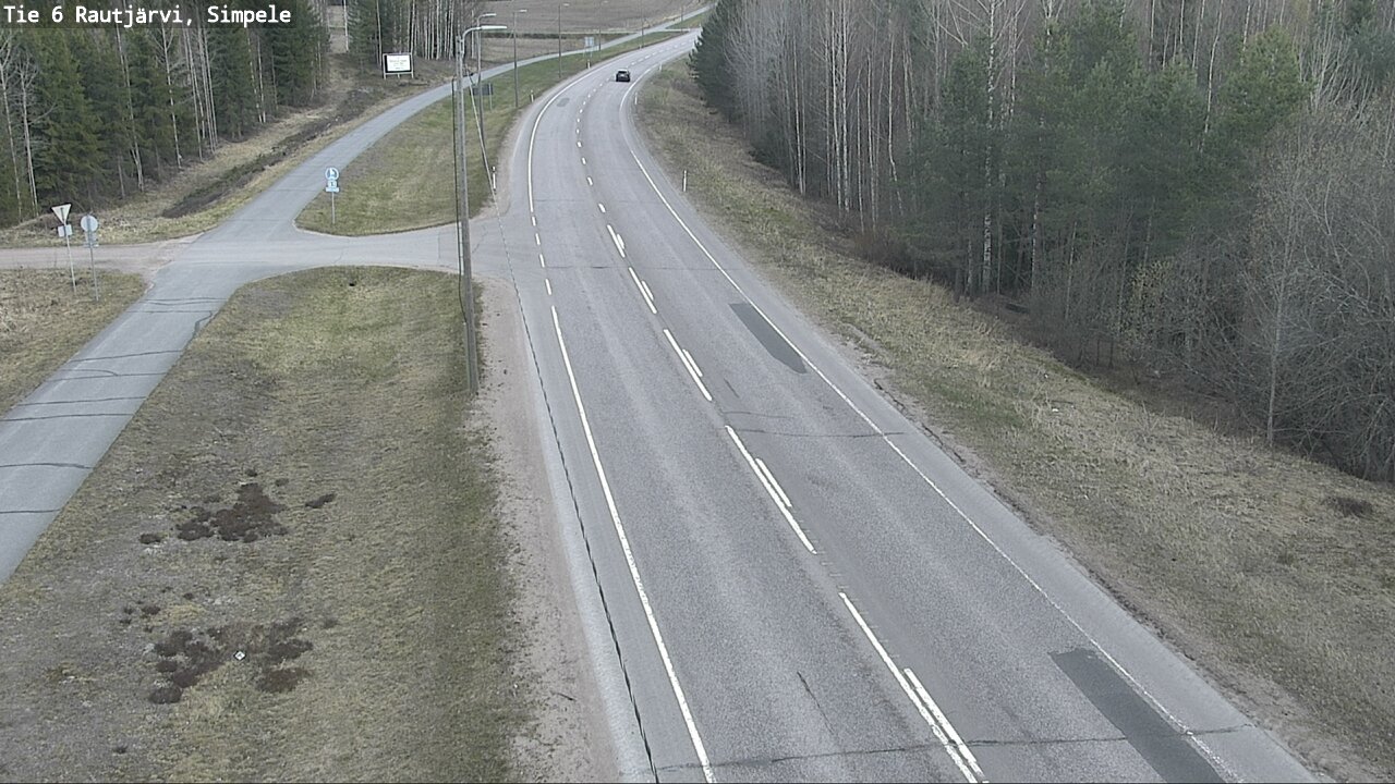 Weather Camera Image Road 6 Rautjärvi, Simpele, Rautjärvi, Etelä-Karjala