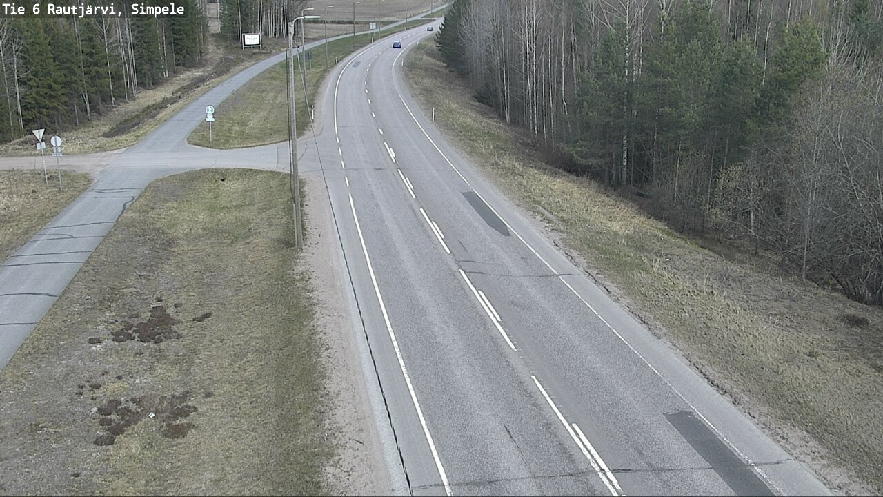 Weather Camera Image Road 6 Rautjärvi, Simpele, Rautjärvi, Etelä-Karjala