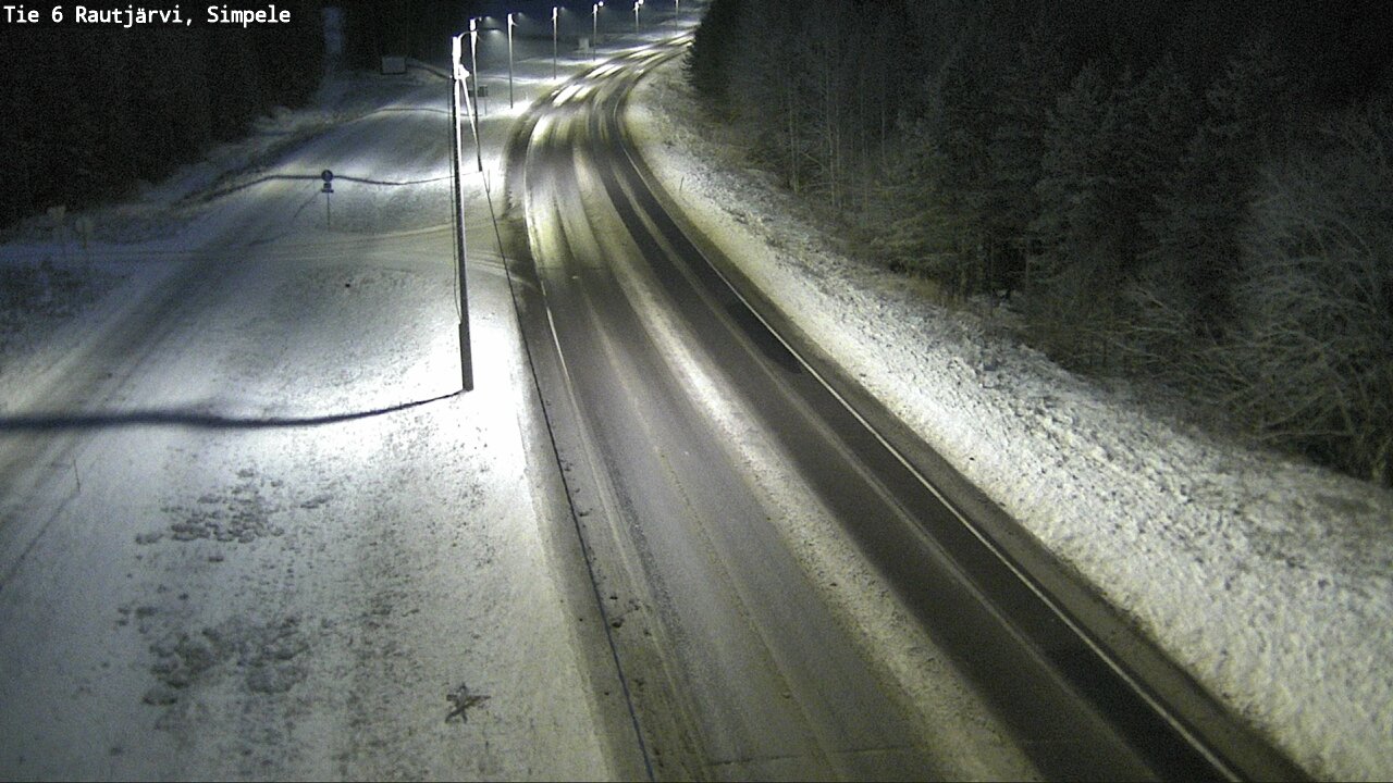 Weather Camera Image Road 6 Rautjärvi, Simpele, Rautjärvi, Etelä-Karjala