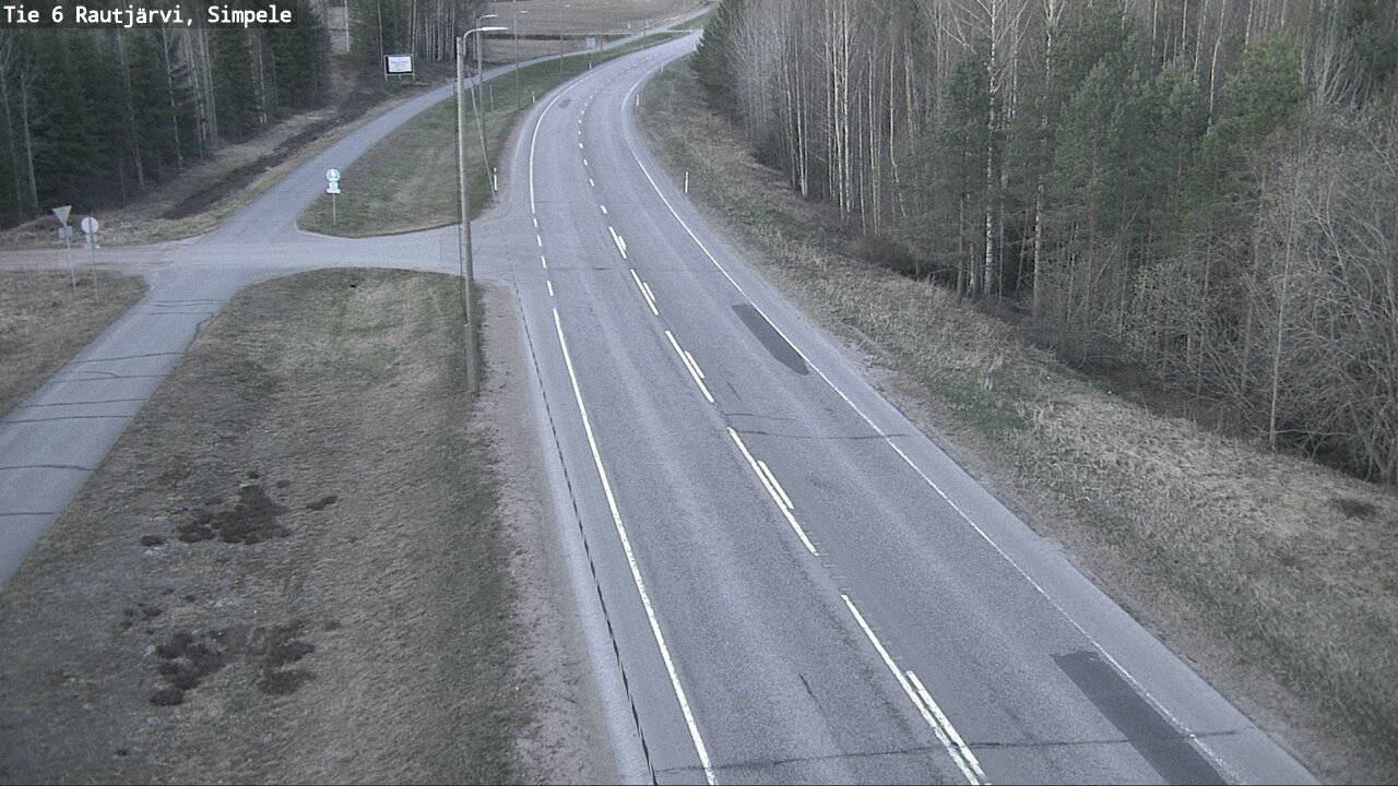 Weather Camera Image Road 6 Rautjärvi, Simpele, Rautjärvi, Etelä-Karjala