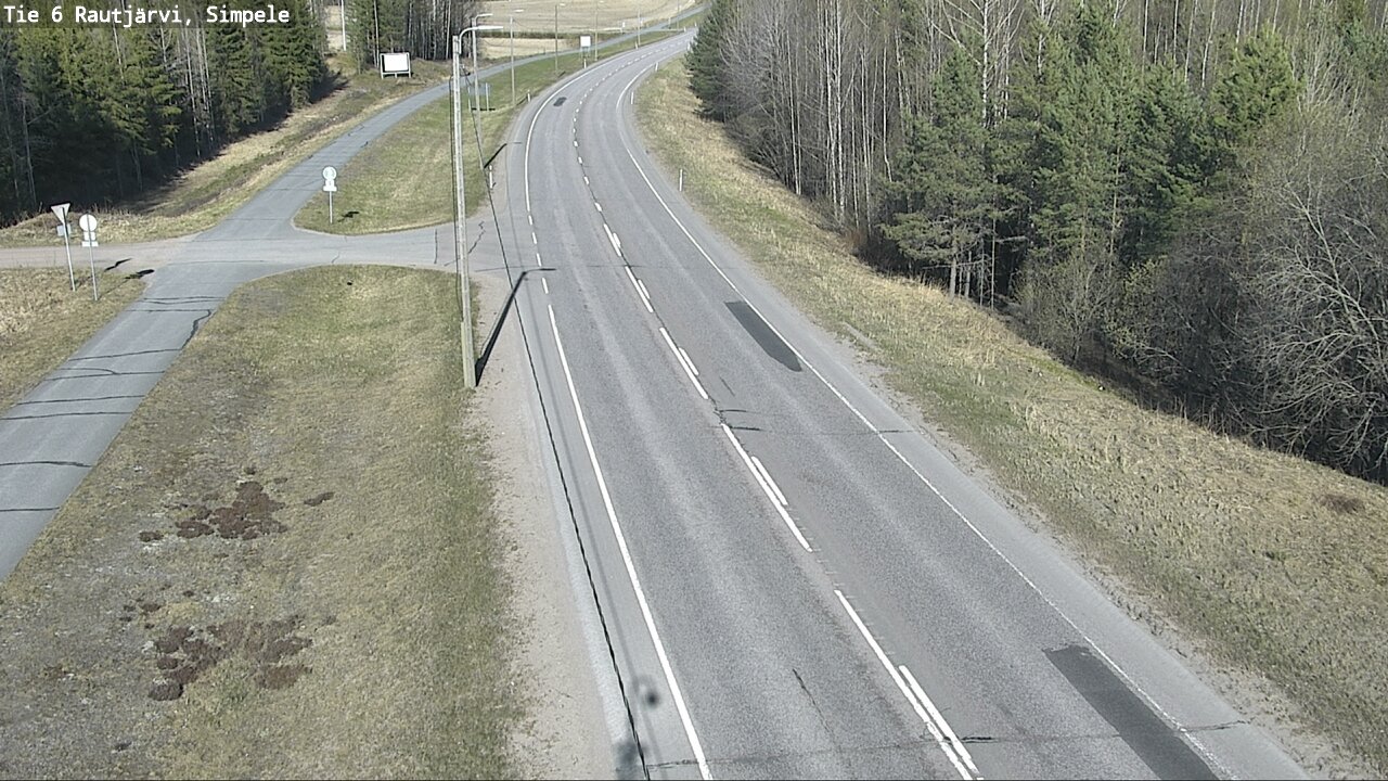 Weather Camera Image Road 6 Rautjärvi, Simpele, Rautjärvi, Etelä-Karjala