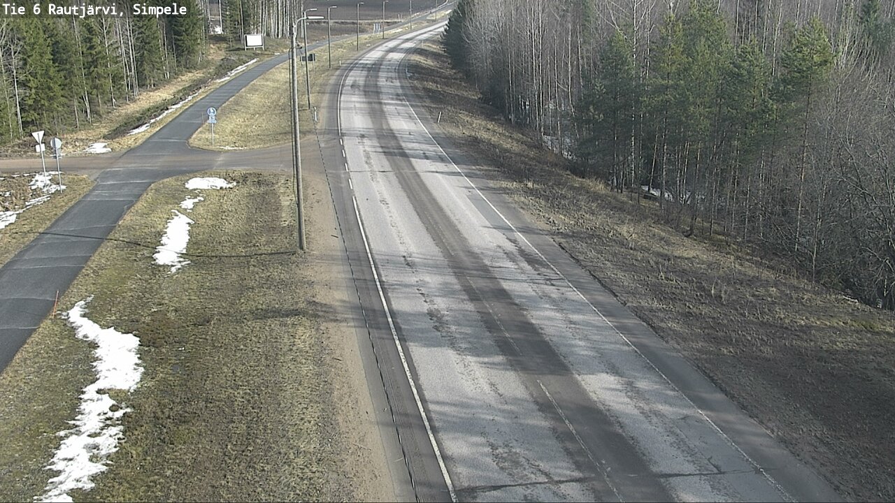 Weather Camera Image Väg 6 Rautjärvi, Simpele, Rautjärvi, Etelä-Karjala