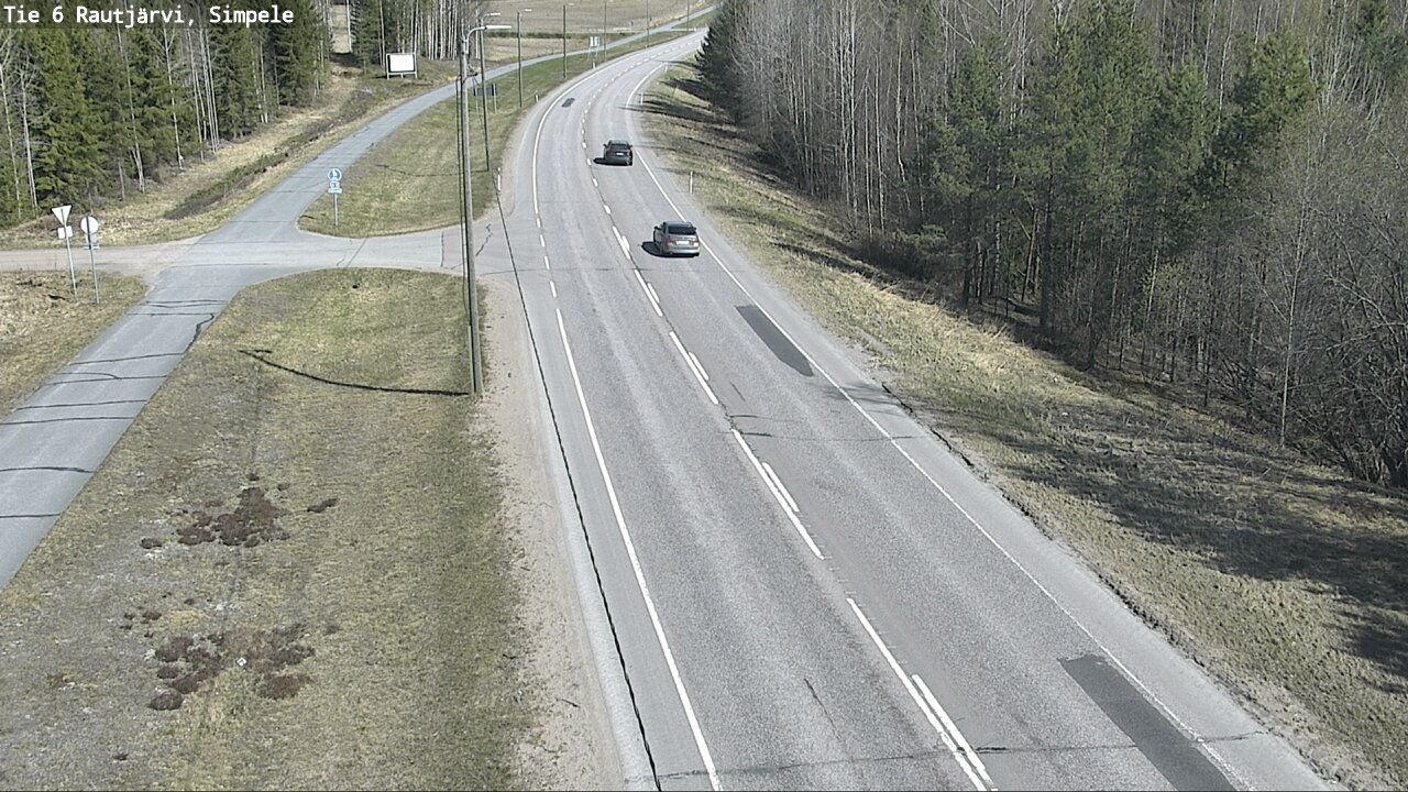 Weather Camera Image Road 6 Rautjärvi, Simpele, Rautjärvi, Etelä-Karjala