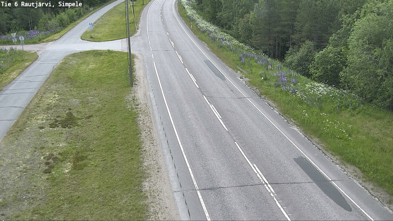 Weather Camera Image Road 6 Rautjärvi, Simpele, Rautjärvi, Etelä-Karjala
