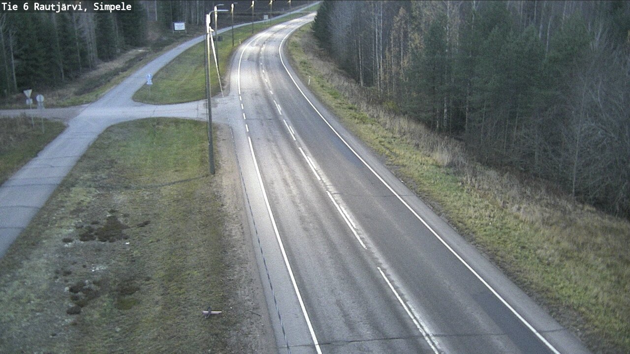 Weather Camera Image Road 6 Rautjärvi, Simpele, Rautjärvi, Etelä-Karjala