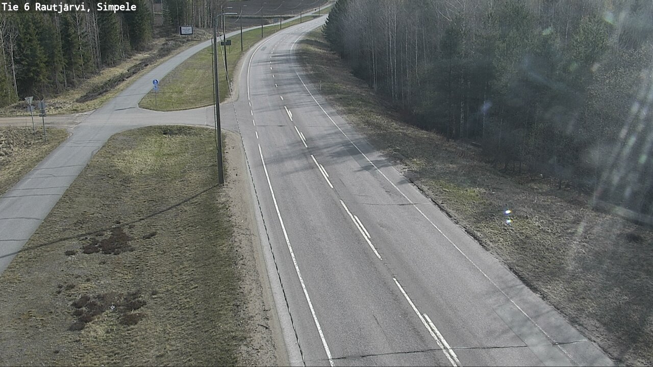Weather Camera Image Road 6 Rautjärvi, Simpele, Rautjärvi, Etelä-Karjala