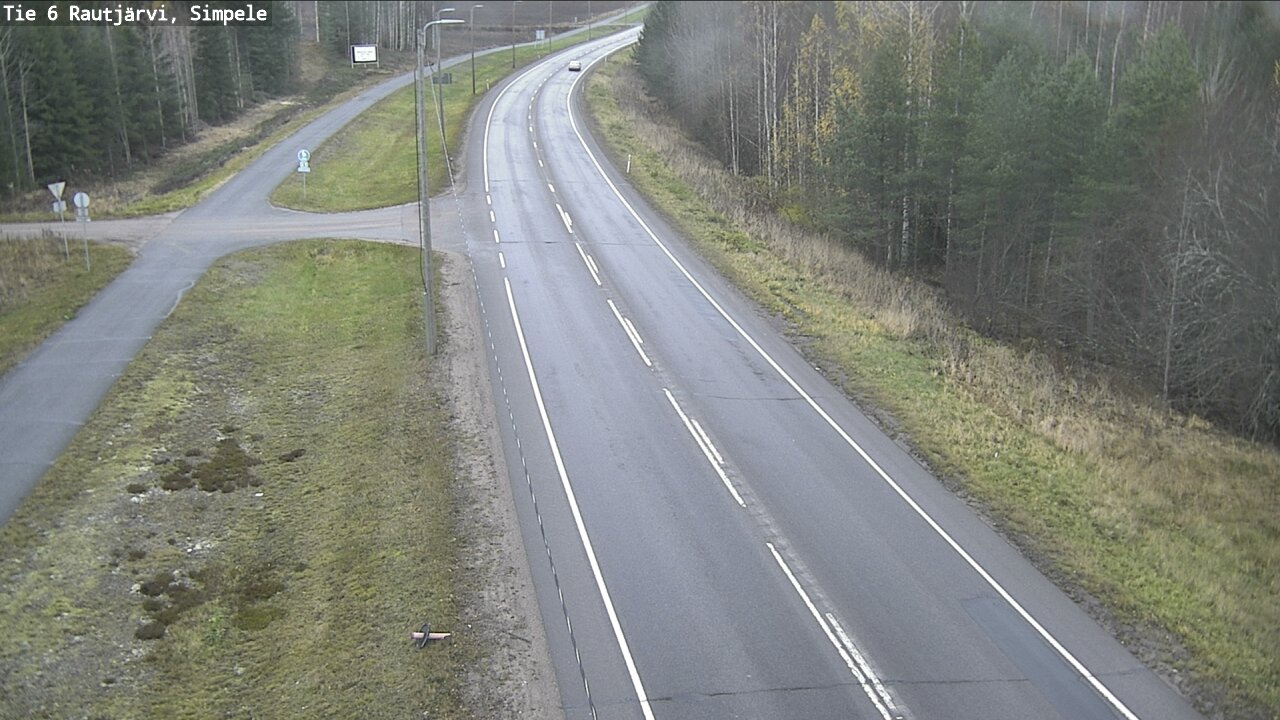 Weather Camera Image Road 6 Rautjärvi, Simpele, Rautjärvi, Etelä-Karjala