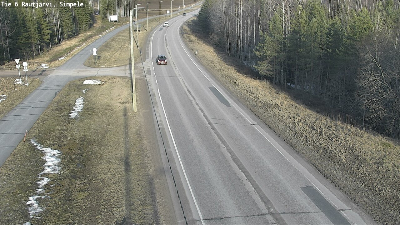 Weather Camera Image Road 6 Rautjärvi, Simpele, Rautjärvi, Etelä-Karjala