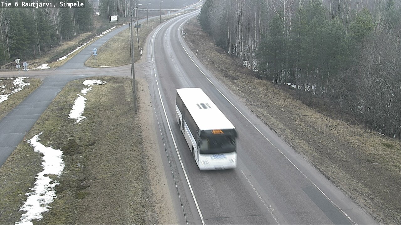 Weather Camera Image Väg 6 Rautjärvi, Simpele, Rautjärvi, Etelä-Karjala