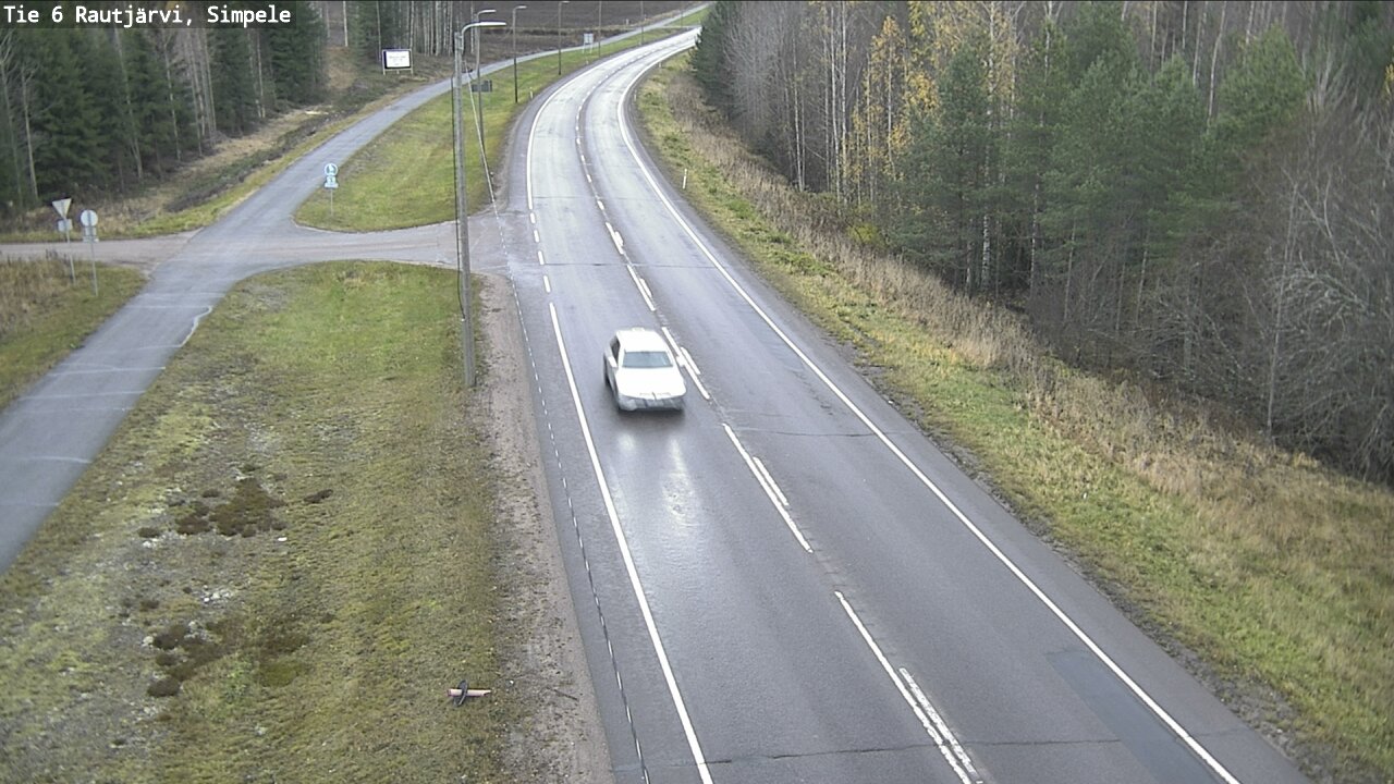 Weather Camera Image Road 6 Rautjärvi, Simpele, Rautjärvi, Etelä-Karjala