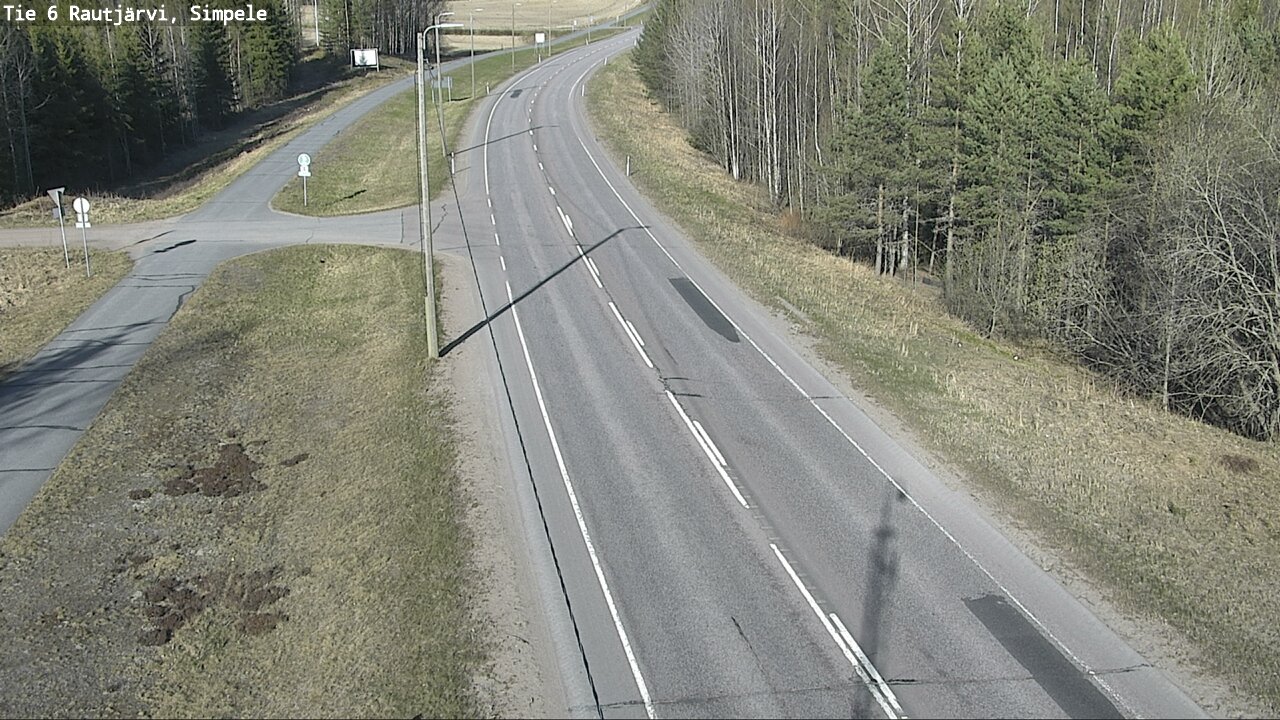 Weather Camera Image Road 6 Rautjärvi, Simpele, Rautjärvi, Etelä-Karjala