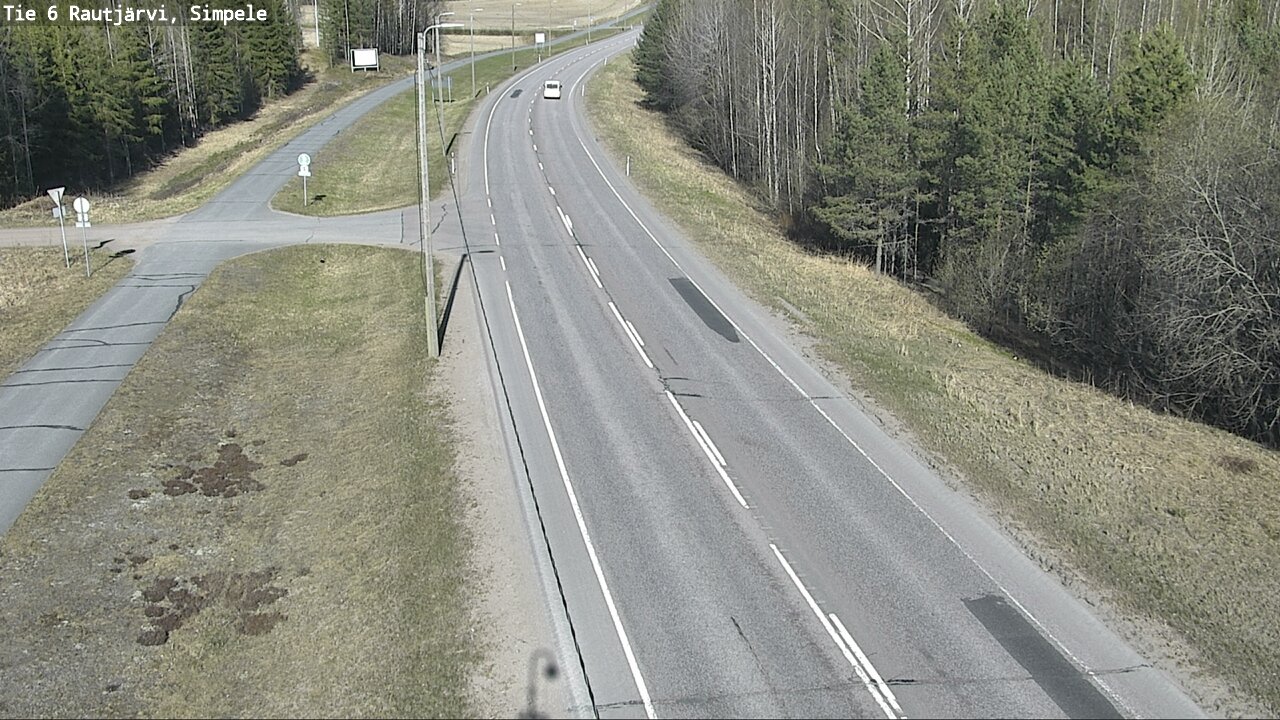 Weather Camera Image Road 6 Rautjärvi, Simpele, Rautjärvi, Etelä-Karjala