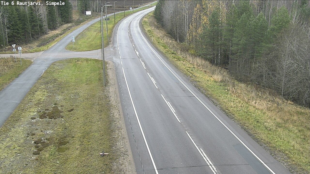 Weather Camera Image Road 6 Rautjärvi, Simpele, Rautjärvi, Etelä-Karjala
