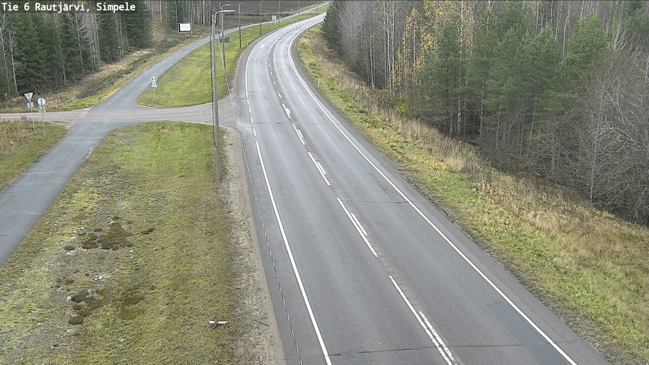 Weather Camera Image Road 6 Rautjärvi, Simpele, Rautjärvi, Etelä-Karjala