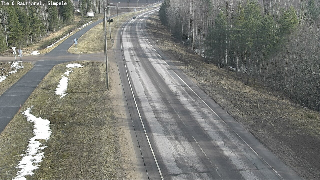 Weather Camera Image Väg 6 Rautjärvi, Simpele, Rautjärvi, Etelä-Karjala