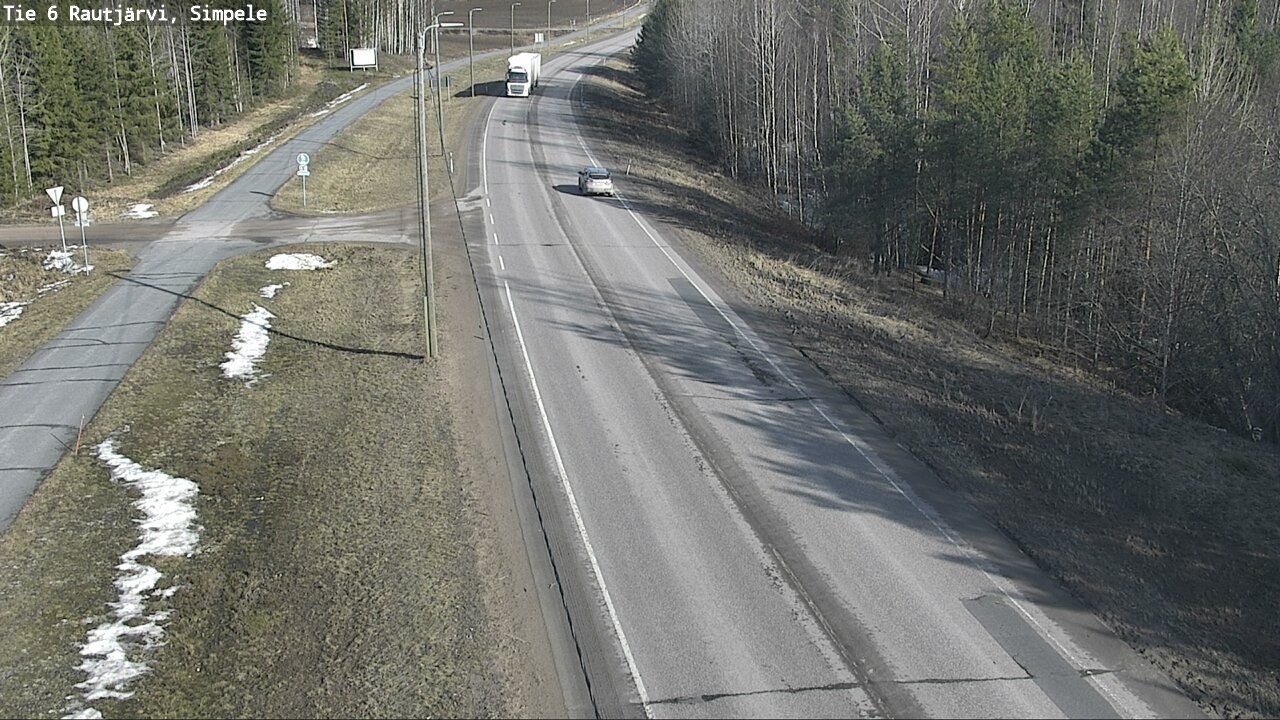 Weather Camera Image Väg 6 Rautjärvi, Simpele, Rautjärvi, Etelä-Karjala