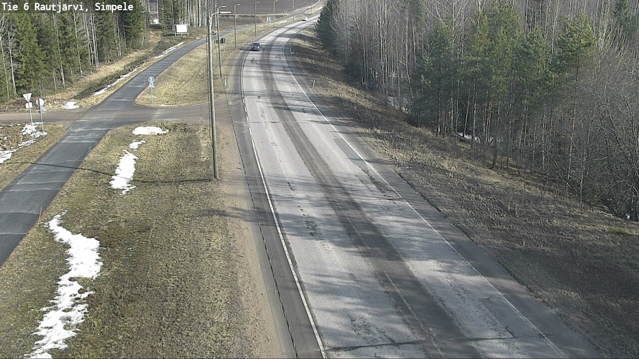Weather Camera Image Väg 6 Rautjärvi, Simpele, Rautjärvi, Etelä-Karjala