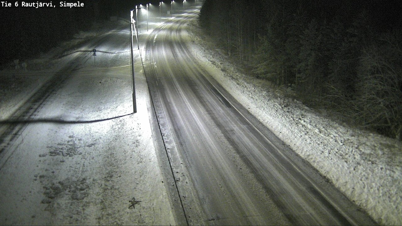 Weather Camera Image Road 6 Rautjärvi, Simpele, Rautjärvi, Etelä-Karjala