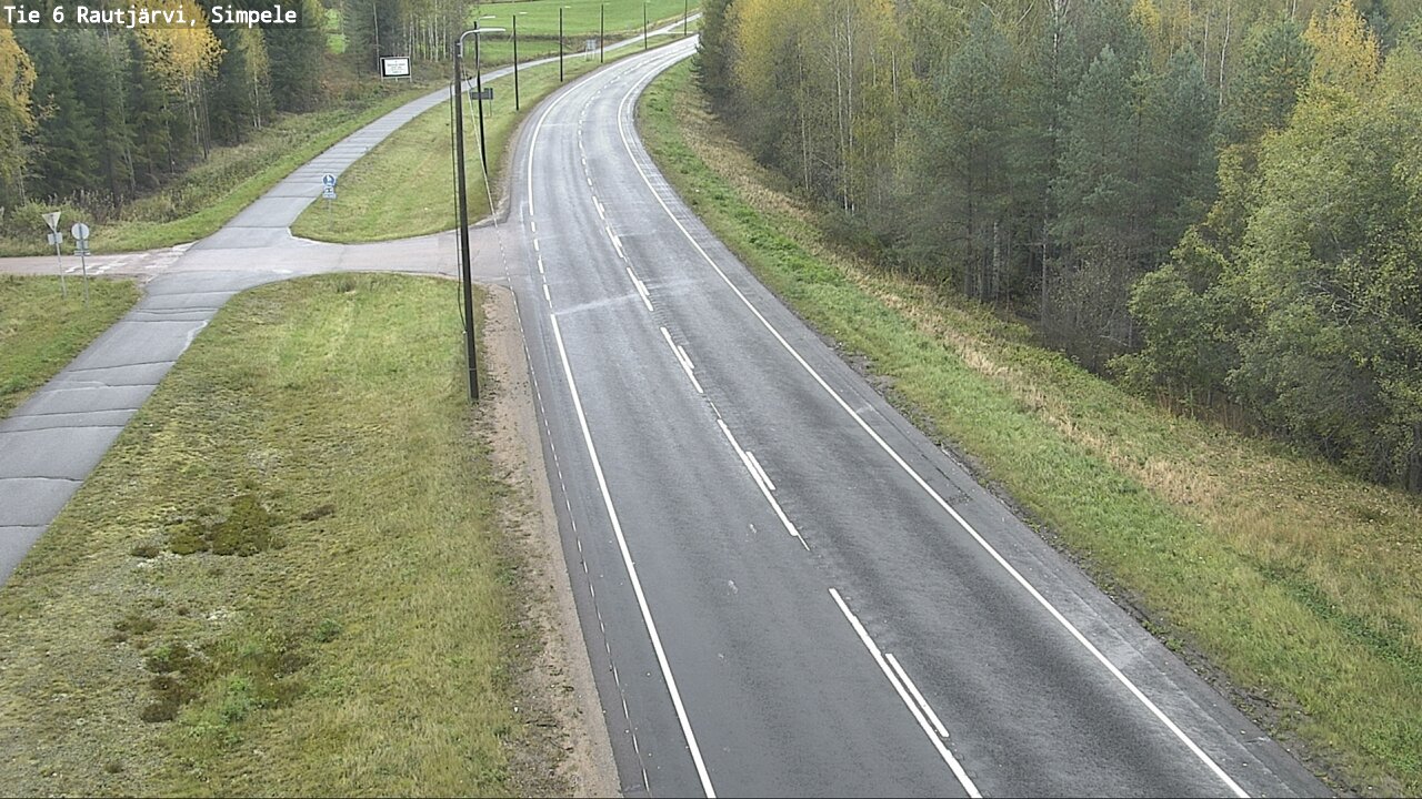 Weather Camera Image Väg 6 Rautjärvi, Simpele, Rautjärvi, Etelä-Karjala
