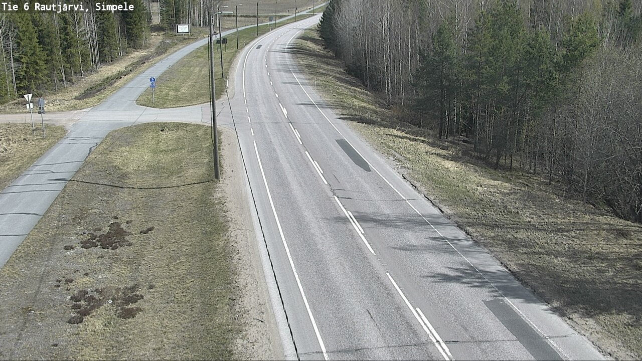 Weather Camera Image Road 6 Rautjärvi, Simpele, Rautjärvi, Etelä-Karjala