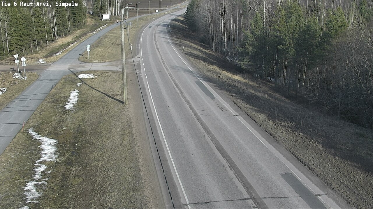 Weather Camera Image Road 6 Rautjärvi, Simpele, Rautjärvi, Etelä-Karjala