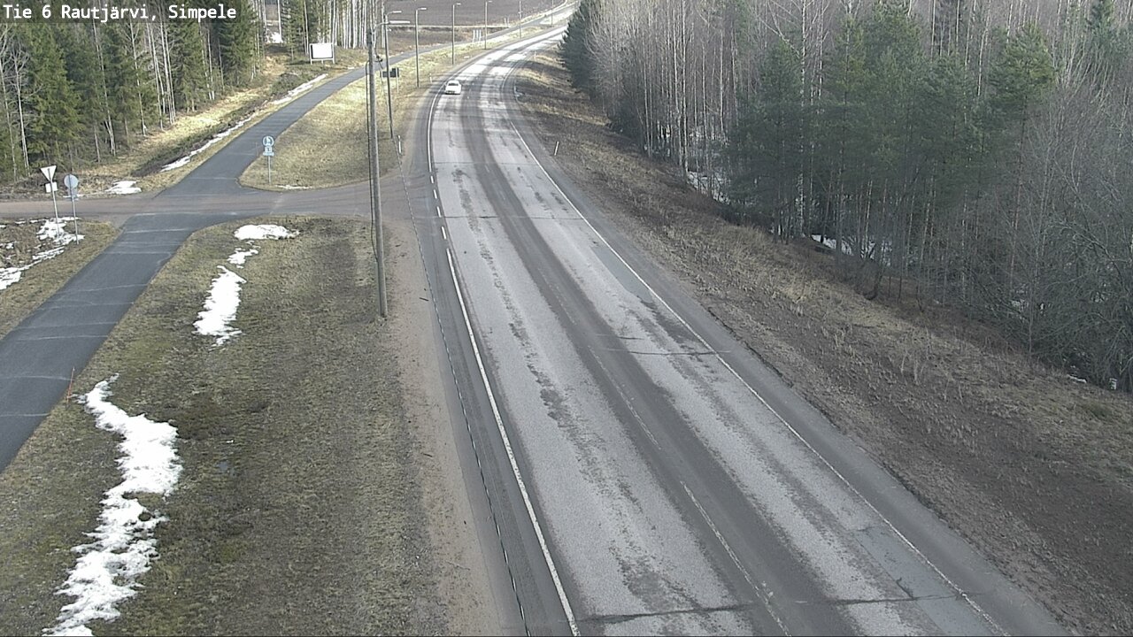 Weather Camera Image Väg 6 Rautjärvi, Simpele, Rautjärvi, Etelä-Karjala