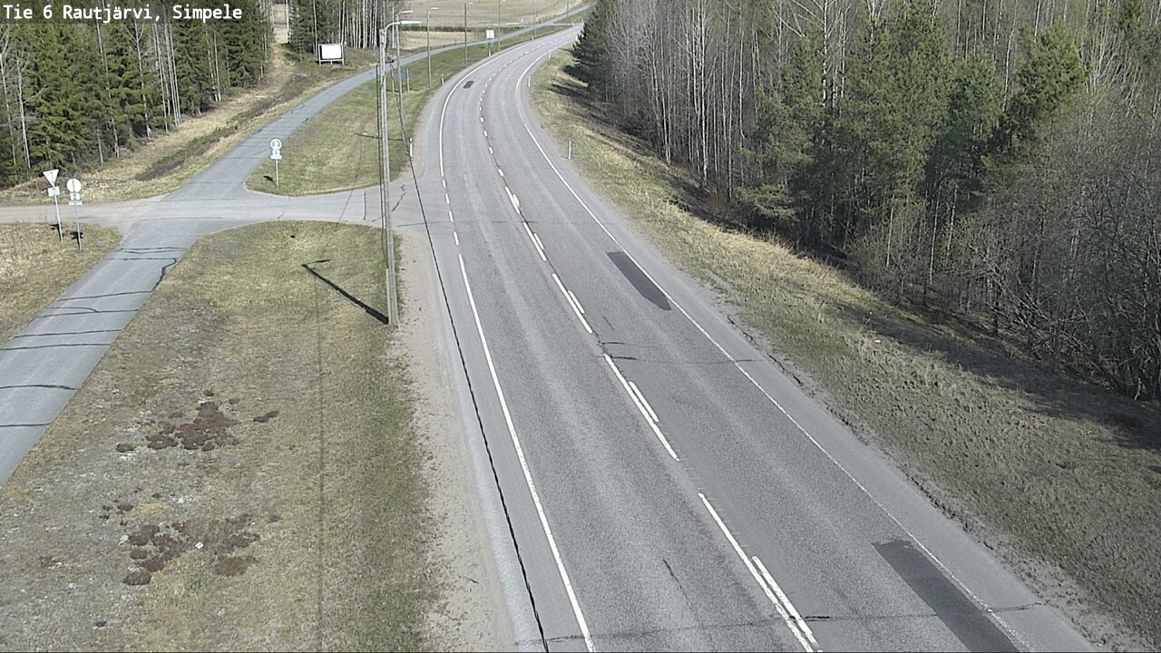 Weather Camera Image Road 6 Rautjärvi, Simpele, Rautjärvi, Etelä-Karjala