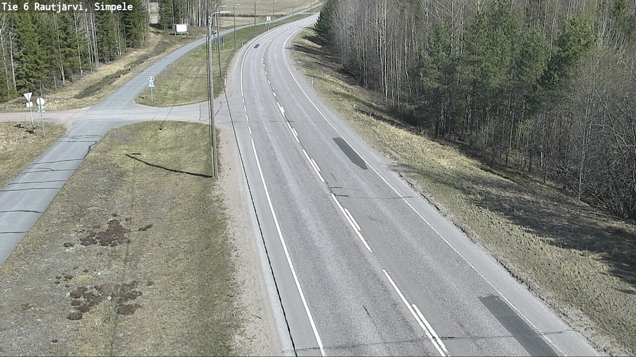 Weather Camera Image Road 6 Rautjärvi, Simpele, Rautjärvi, Etelä-Karjala