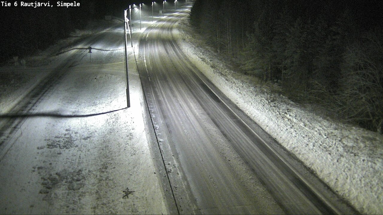 Weather Camera Image Road 6 Rautjärvi, Simpele, Rautjärvi, Etelä-Karjala