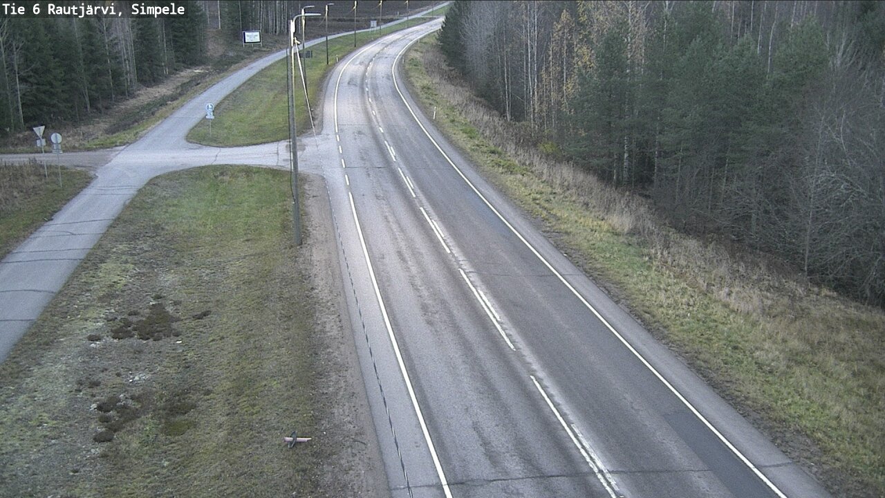 Weather Camera Image Road 6 Rautjärvi, Simpele, Rautjärvi, Etelä-Karjala