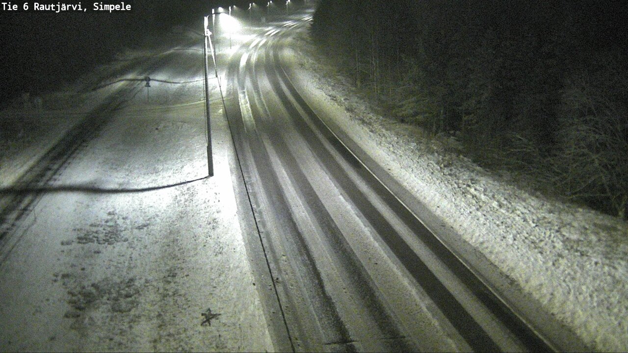 Weather Camera Image Road 6 Rautjärvi, Simpele, Rautjärvi, Etelä-Karjala