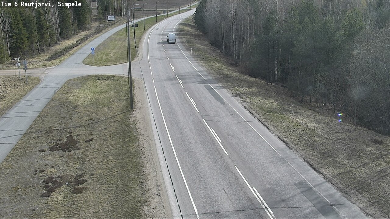 Weather Camera Image Road 6 Rautjärvi, Simpele, Rautjärvi, Etelä-Karjala