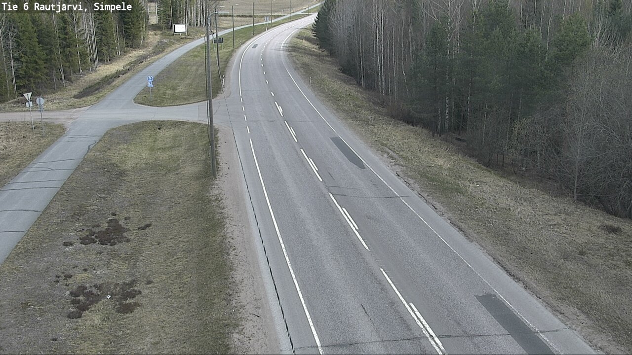 Weather Camera Image Road 6 Rautjärvi, Simpele, Rautjärvi, Etelä-Karjala