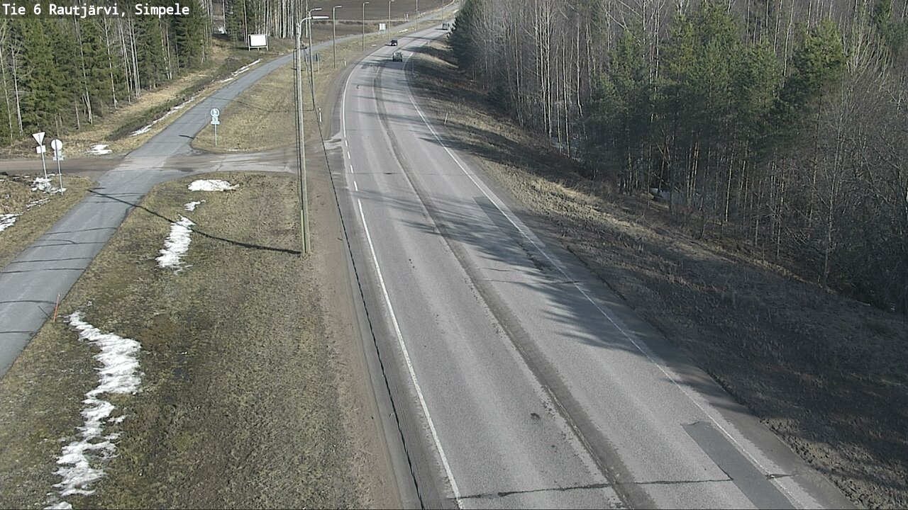Weather Camera Image Väg 6 Rautjärvi, Simpele, Rautjärvi, Etelä-Karjala