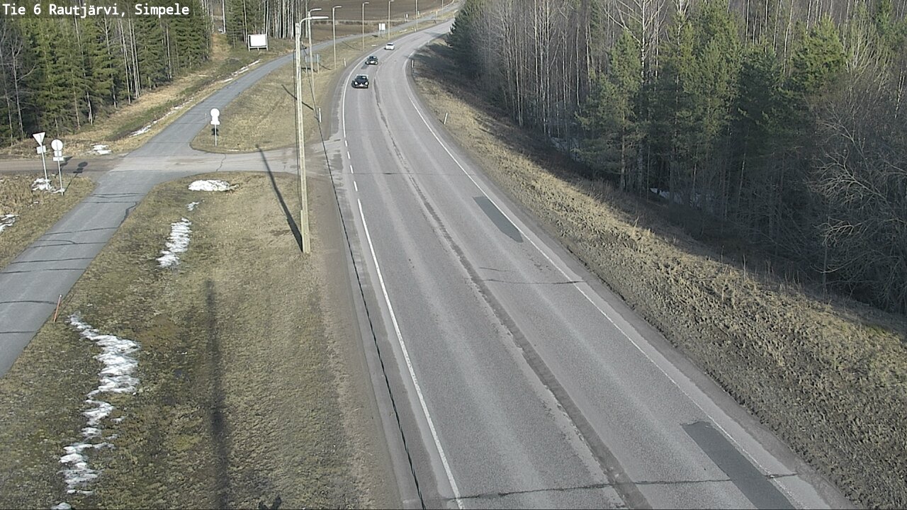 Weather Camera Image Road 6 Rautjärvi, Simpele, Rautjärvi, Etelä-Karjala