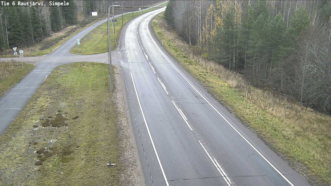 Weather Camera Image Road 6 Rautjärvi, Simpele, Rautjärvi, Etelä-Karjala